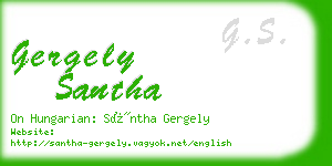 gergely santha business card